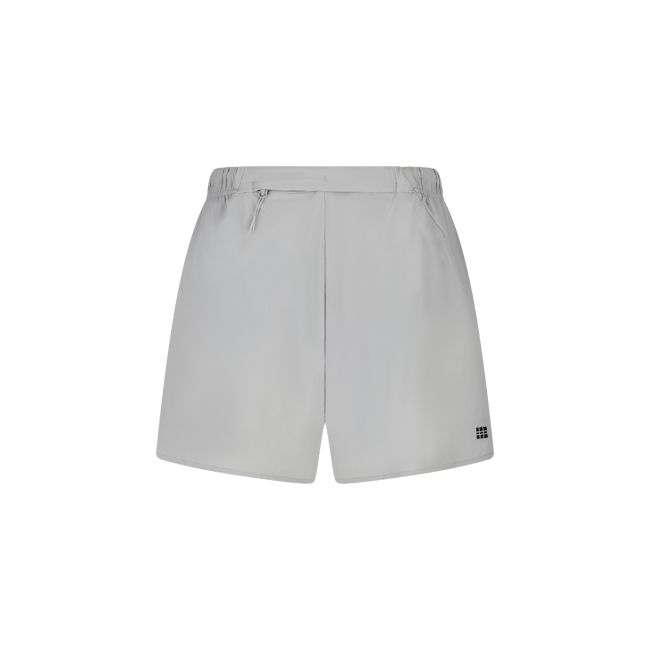 Pantaloni scurți alergare CEP Core Run Loose Fit femei - gri deschis | largi, rezistenți vânt