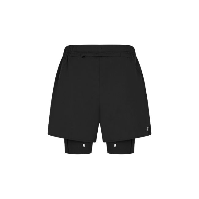 Pantaloni scurți alergare CEP Core Run 2in1 femei - negru | compresie + libertate mișcare
