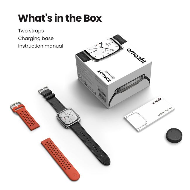 Amazfit Active 2 Square, ceas smartwatch sport fitness elegant