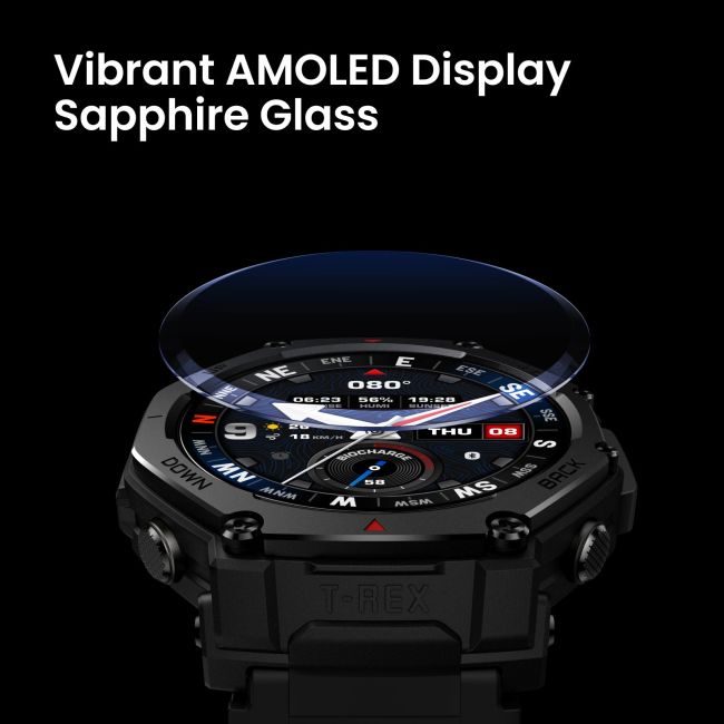 Amazfit T-Rex 3 Pro, ceas smartwatch sport GPS outdoor - negru Black Gold 48mm
