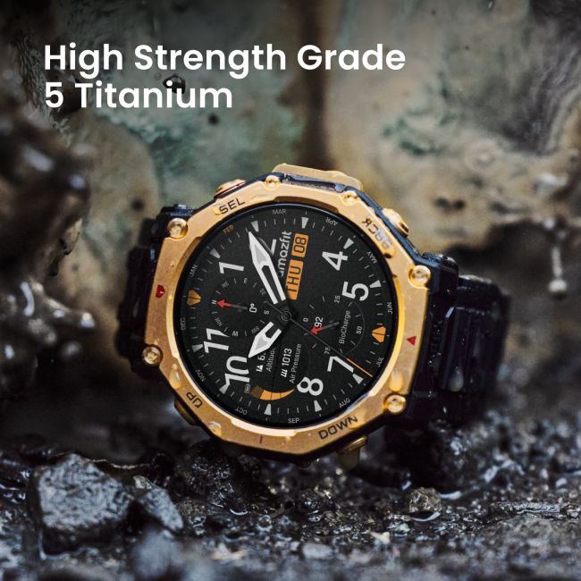 Amazfit T-Rex 3 Pro, ceas smartwatch sport GPS outdoor - negru Black Gold 48mm