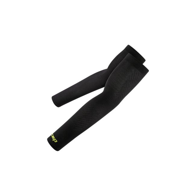 Mâneci compresie braț CEP Run Ultralight - negru | protecție UV