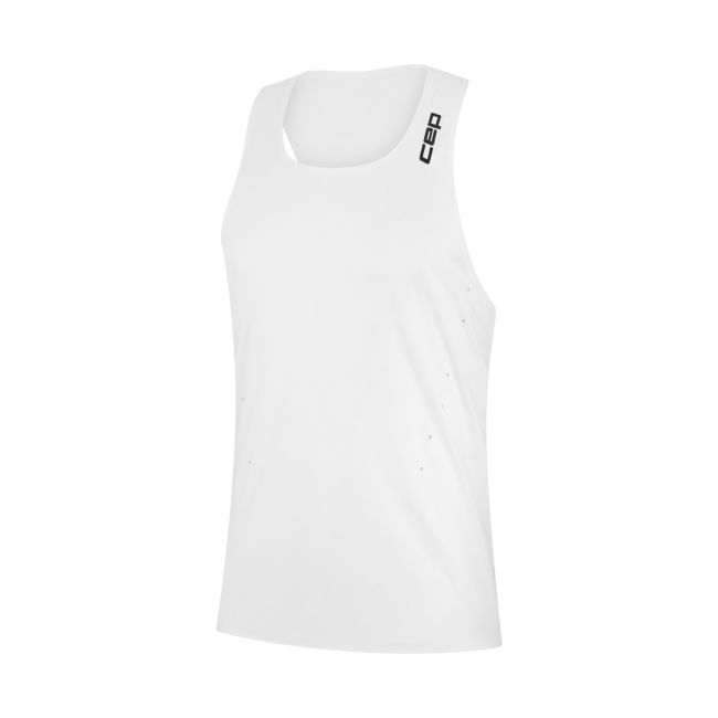 Maieu alergare CEP Pro Run Ultralight - alb | ultraușor și respirant