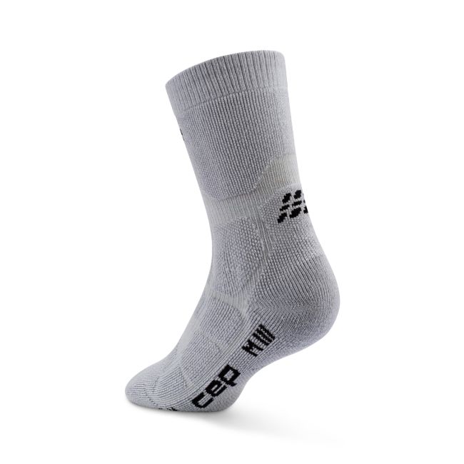 Șosete compresie hiking CEP Hiking Max Cushion 2.0 - gri | amortizare maximă