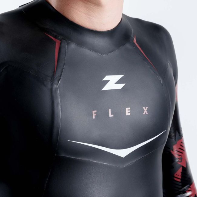 Z3R0D - costum neopren barbati Flex wetsuit - black red