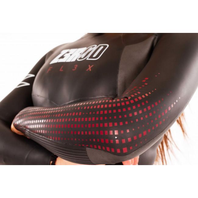 Z3R0D - costum neopren femei Flex wetsuit - black red