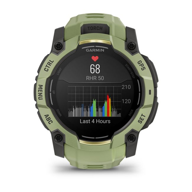 Garmin Instinct 3 – 50 mm, AMOLED | Fern Green cu curea Fern Green