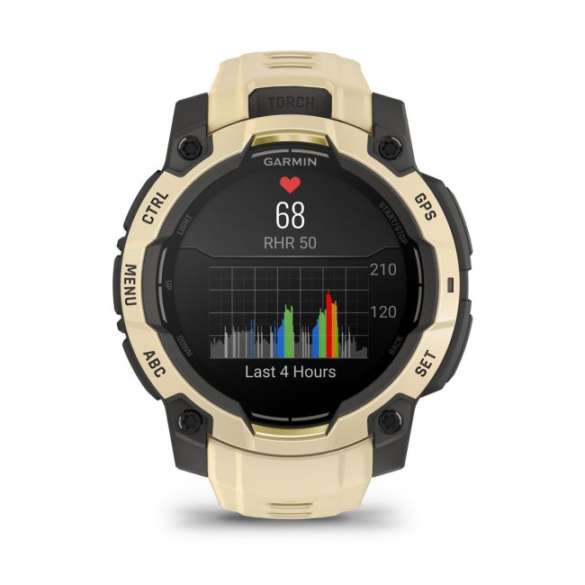 Garmin Instinct 3 – 45 mm, AMOLED | Citrine cu curea Citrine