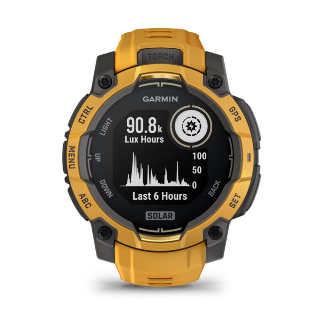 Garmin Instinct 3 – 45 mm, Solar | Sunburst curea cu Sunburst/Grey