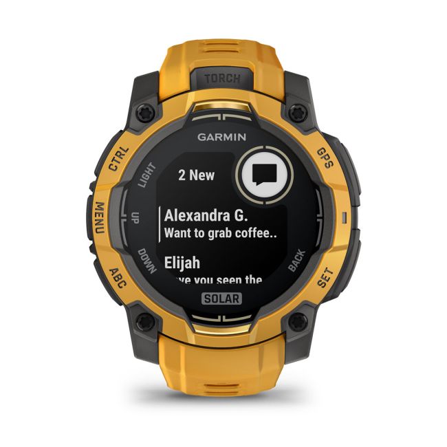 Garmin Instinct 3 – 45 mm, Solar | Sunburst curea cu Sunburst/Grey
