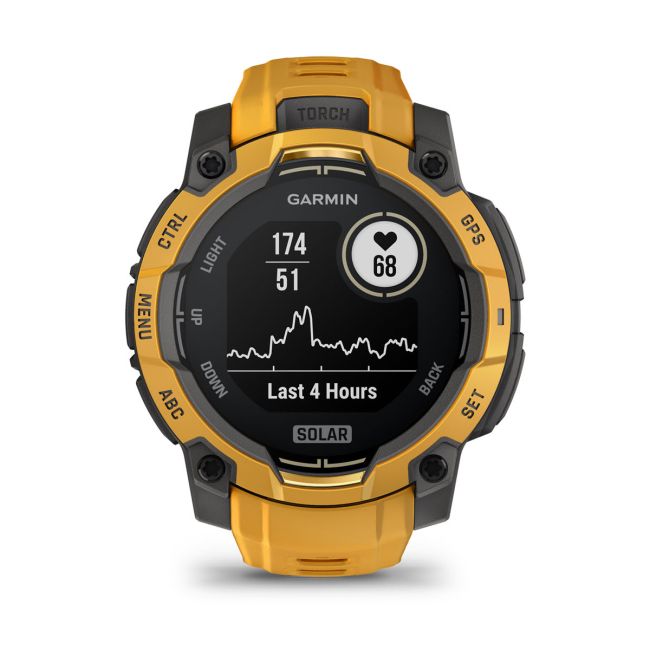 Garmin Instinct 3 – 45 mm, Solar | Sunburst curea cu Sunburst/Grey
