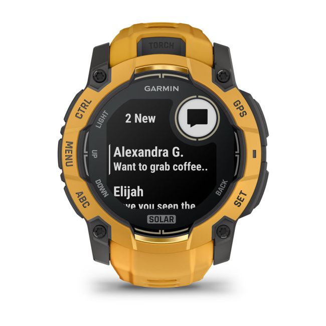 Garmin Instinct 3 – 50 mm, Solar | Sunburst curea cu Sunburst/Grey