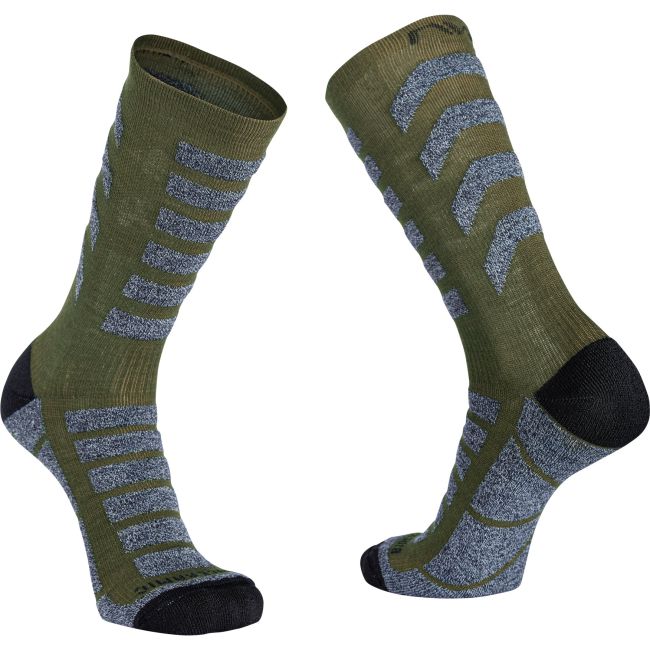 Șosete ciclism iarnă Northwave Husky Ceramic - verde | izolație ceramică