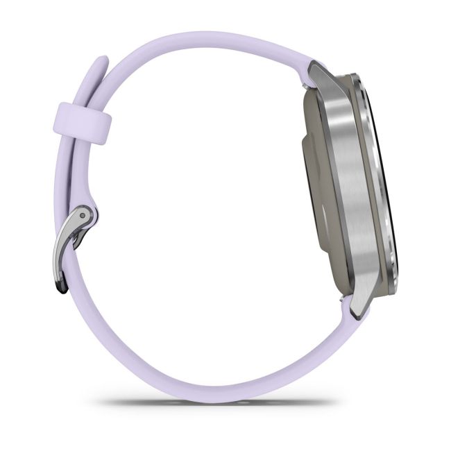 Garmin Venu 4 AMOLED 41 mm - Smartwatch cu GPS argintiu cu curea mov Periwinkle