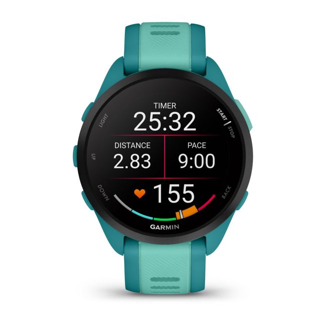 Garmin - Forerunner 165 Music ceas multisport cu GPS AMOLED - albastru turcoaz aqua