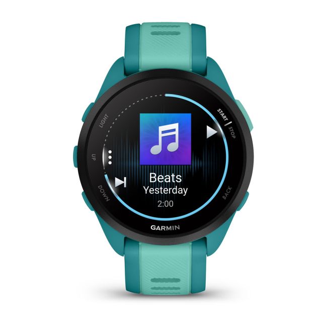 Garmin - Forerunner 165 Music ceas multisport cu GPS AMOLED - albastru turcoaz aqua