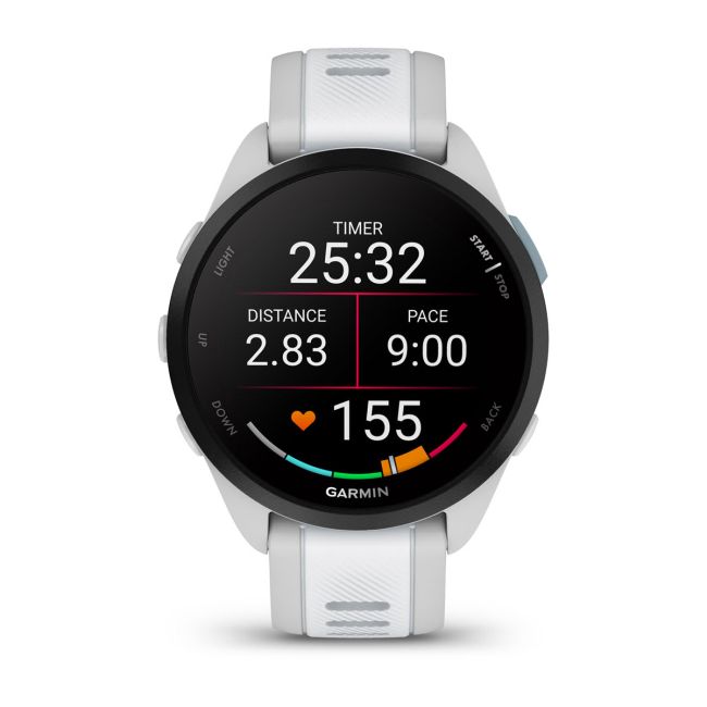 Garmin - Forerunner 165 ceas multisport cu GPS AMOLED - alb Whitestone - gri mist grey