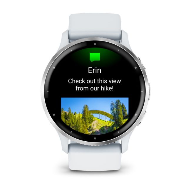 Garmin - Venu 3 smartwatch cu GPS și AMOLED - ramă argintie din oţel inoxidabil şi carcasă whitestone şi brăţară din silicon