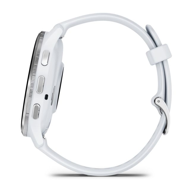 Garmin - Venu 3 smartwatch cu GPS și AMOLED - ramă argintie din oţel inoxidabil şi carcasă whitestone şi brăţară din silicon