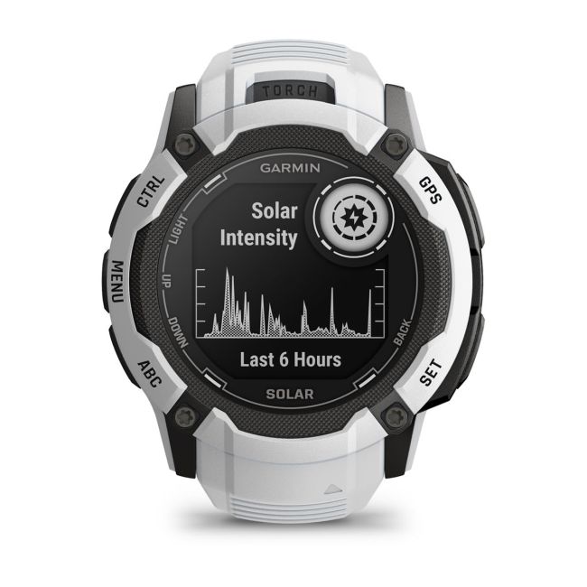 Garmin Instinct 2X Solar - smartwatch robust cu GPS - Alb Ceramic