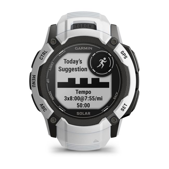 Garmin Instinct 2X Solar - smartwatch robust cu GPS - Alb Ceramic