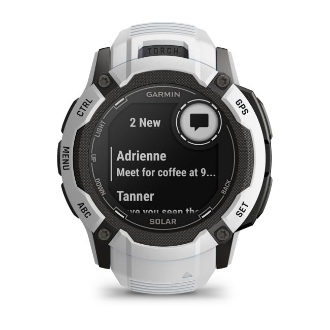 Garmin Instinct 2X Solar - smartwatch robust cu GPS - Alb Ceramic