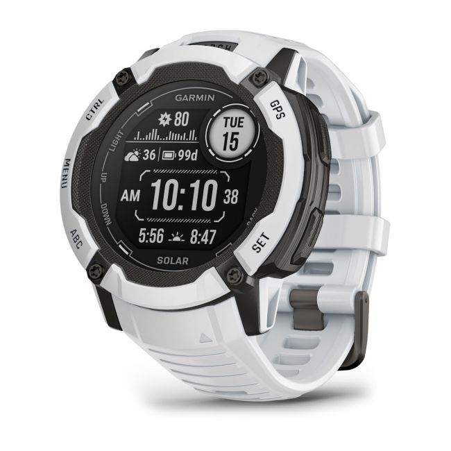 Garmin Instinct 2X Solar - smartwatch robust cu GPS - Alb Ceramic