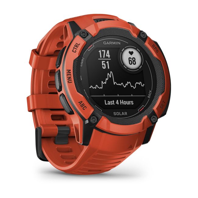 Garmin Instinct 2X Solar - smartwatch robust cu GPS - Rosu