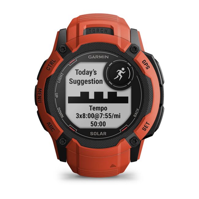 Garmin Instinct 2X Solar - smartwatch robust cu GPS - Rosu