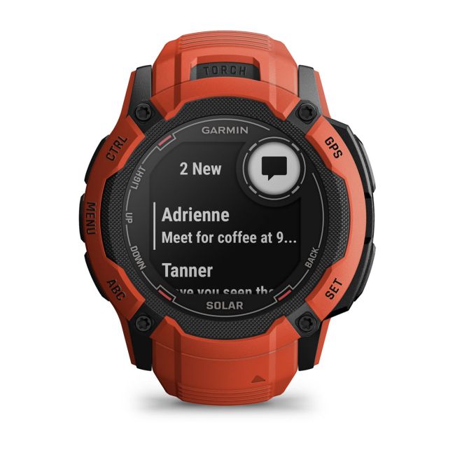 Garmin Instinct 2X Solar - smartwatch robust cu GPS - Rosu