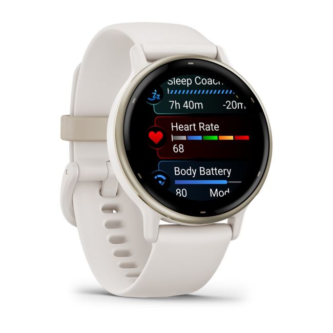 Garmin GPSウォッチ ホワイト Garmin vívoactive 5 Smartwatch GPS AMOLED Cream Gold Ivory