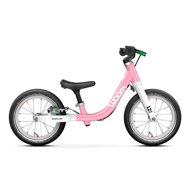 Bicicleta copii Woom GO 1 cu roti 12" powder pink