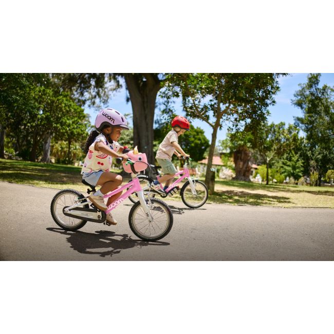 Bicicleta copii Woom GO 3 Automagic cu roti 16" powder pink
