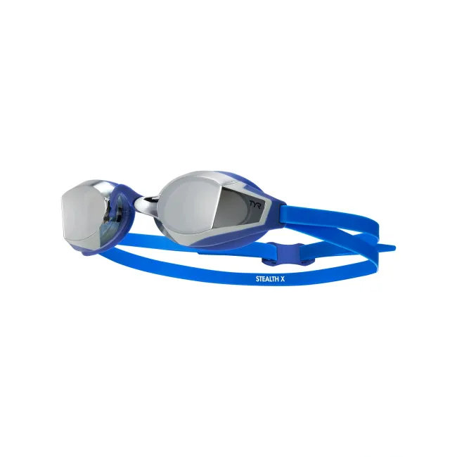 Ochelari înot TYR STEALTH-X Performance - albastru/ argintiu | competiție