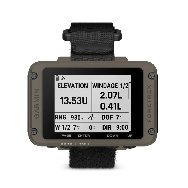 Garmin Ediţia Foretrex 901 Ballistic | Navigator cu GPS purtat la încheietura mâinii cu curea