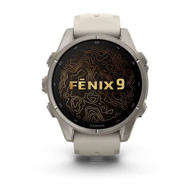 Garmin Fenix 9 AMOLED - 43 mm Titan Fog Gray - Smartwatch Multisport Premium cu AMOLED