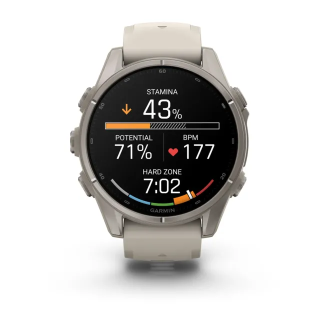 Garmin Fenix 9 AMOLED - 43 mm Titan Fog Gray - Smartwatch Multisport Premium cu AMOLED