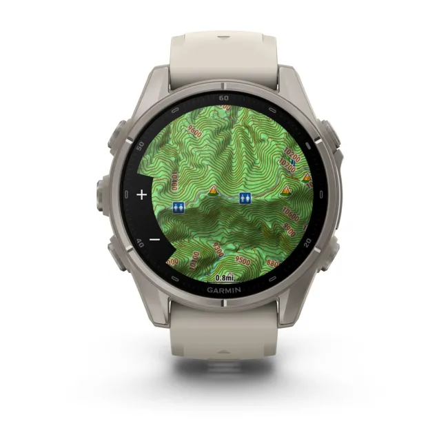 Garmin Fenix 9 AMOLED - 43 mm Titan Fog Gray - Smartwatch Multisport Premium cu AMOLED