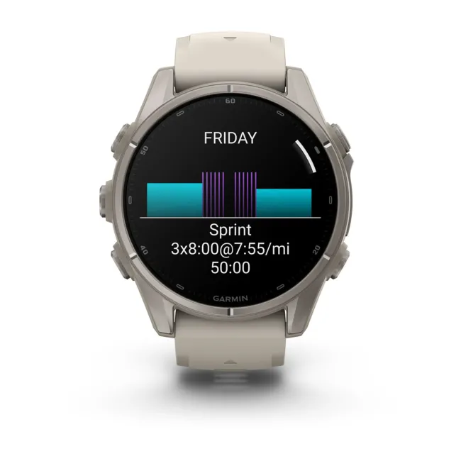 Garmin Fenix 9 AMOLED - 43 mm Titan Fog Gray - Smartwatch Multisport Premium cu AMOLED