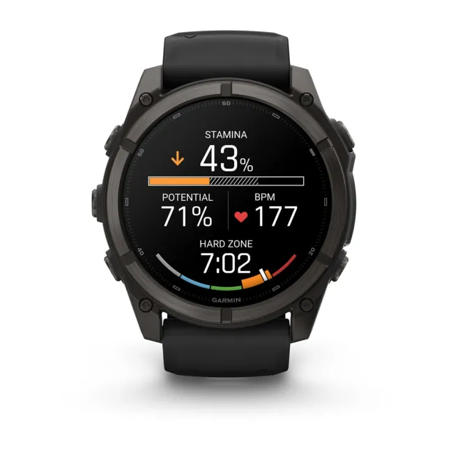 Garmin Fenix 9 AMOLED - 51 mm Titan DLC Carbon - Smartwatch Multisport Premium cu AMOLED