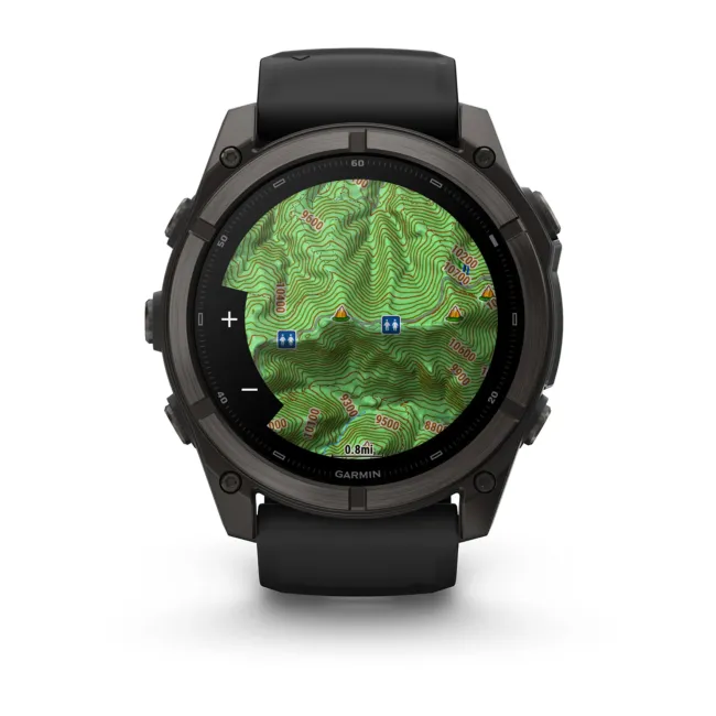 Garmin Fenix 9 AMOLED - 51 mm Titan DLC Carbon - Smartwatch Multisport Premium cu AMOLED