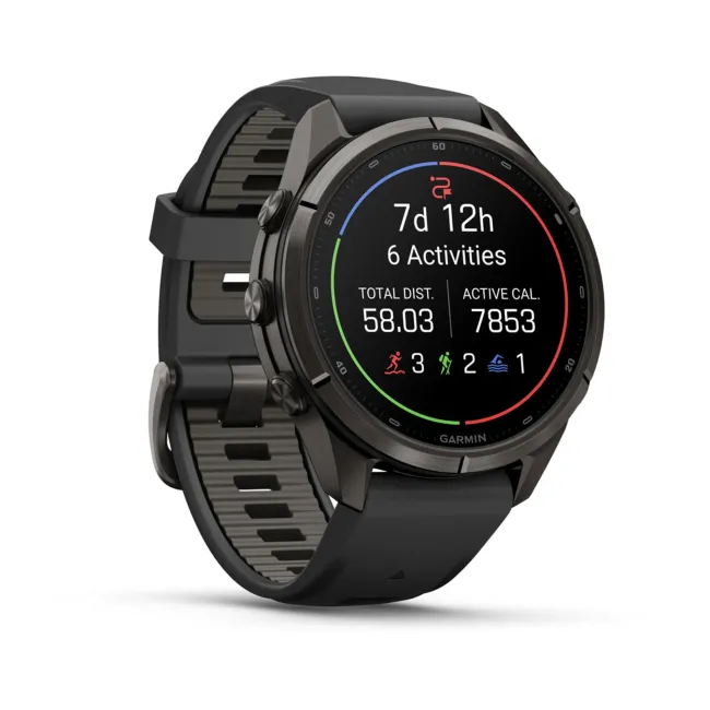 Garmin Fenix 9 Pro AMOLED inReach - 43 mm Titan DLC Carbon - Smartwatch Multisport Premium cu AMOLED