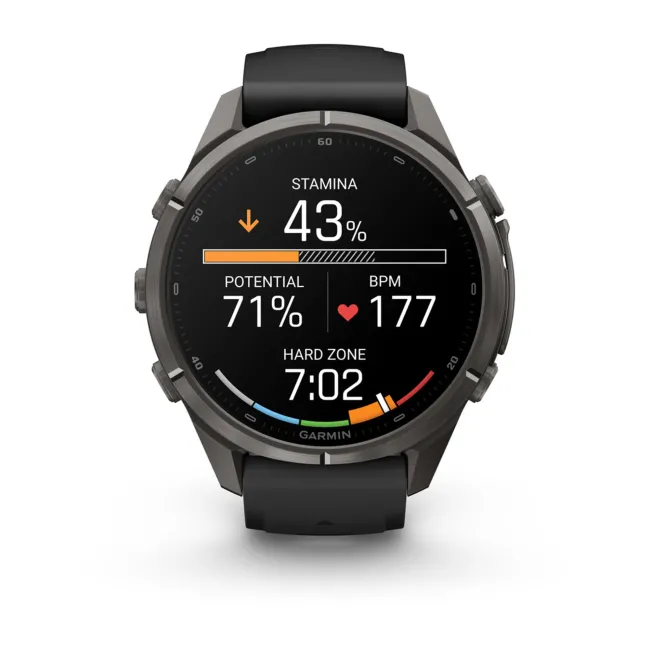Garmin Fenix 9 Pro AMOLED inReach - 43 mm Titan DLC Carbon - Smartwatch Multisport Premium cu AMOLED