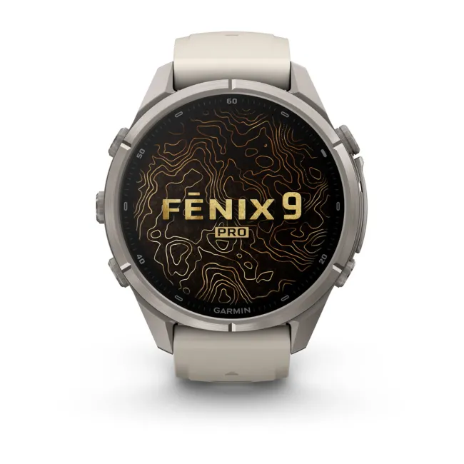 Garmin Fenix 9 Pro AMOLED inReach - 43 mm Titan Fog Gray - Smartwatch Multisport Premium cu AMOLED