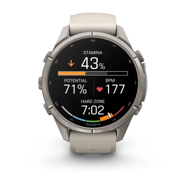 Garmin Fenix 9 Pro AMOLED inReach - 43 mm Titan Fog Gray - Smartwatch Multisport Premium cu AMOLED