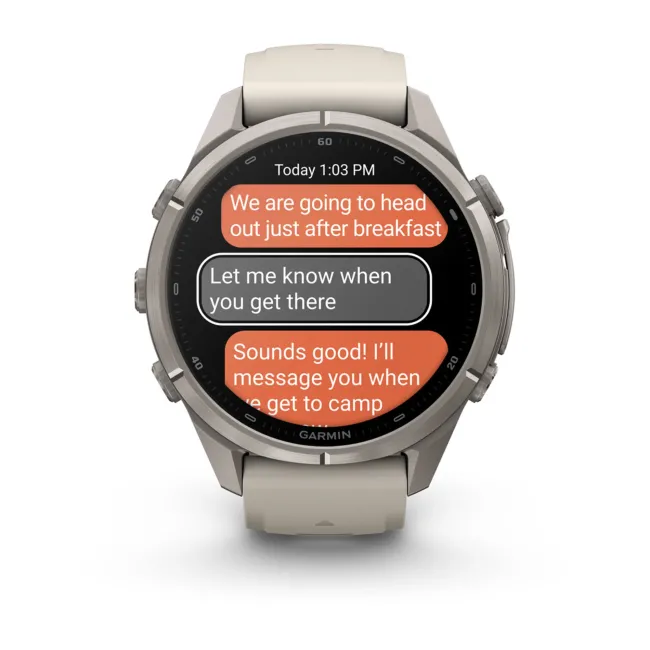 Garmin Fenix 9 Pro AMOLED inReach - 43 mm Titan Fog Gray - Smartwatch Multisport Premium cu AMOLED