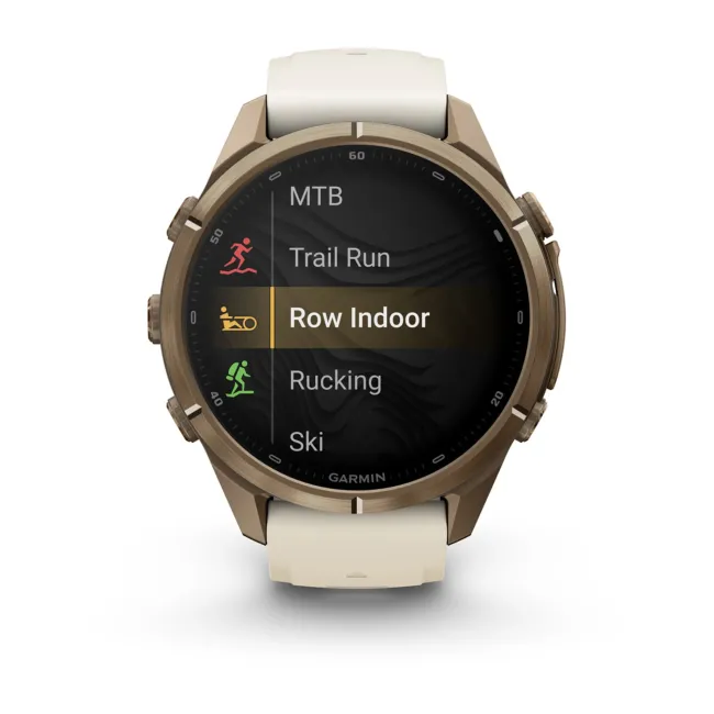 Garmin Fenix 9 Pro AMOLED inReach - 43 mm Titan Gold French Gray - Smartwatch Multisport Premium cu AMOLED