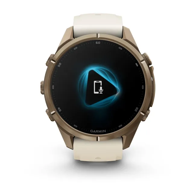 Garmin Fenix 9 Pro AMOLED inReach - 43 mm Titan Gold French Gray - Smartwatch Multisport Premium cu AMOLED