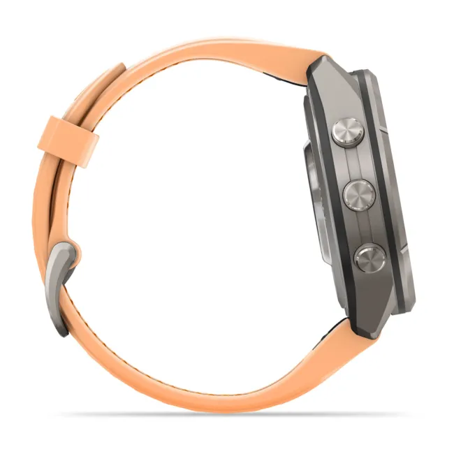 Garmin Fenix 9 Pro AMOLED inReach - 43 mm Titan Shell Pink Orange - Smartwatch Multisport Premium cu AMOLED