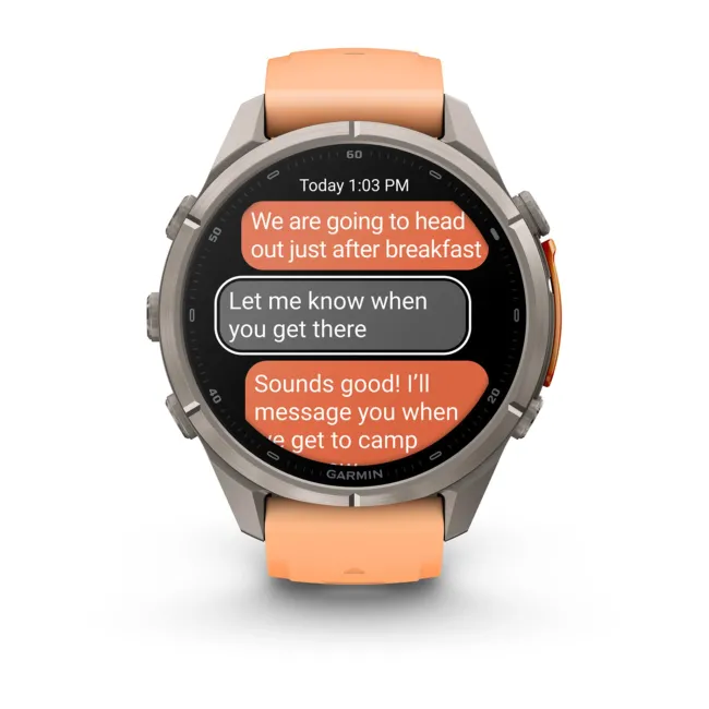 Garmin Fenix 9 Pro AMOLED inReach - 43 mm Titan Shell Pink Orange - Smartwatch Multisport Premium cu AMOLED